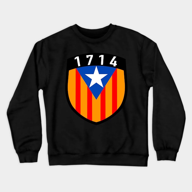 Catalunya 1714 estelada blava flag Crewneck Sweatshirt by GuitarManArts